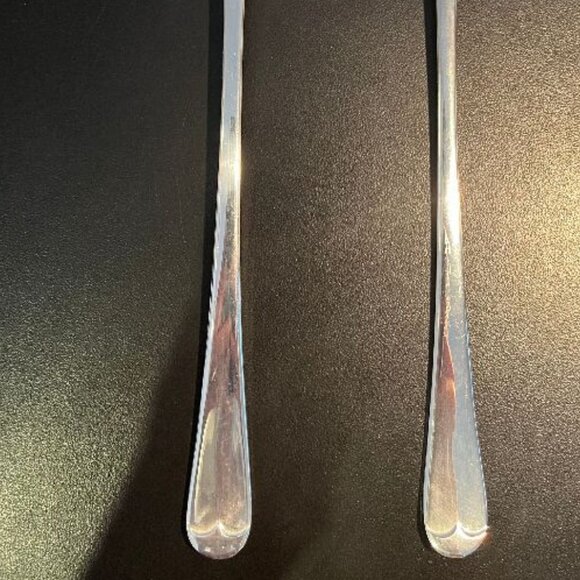 Vintage EPNS England Silverplate Grapevine Design Salad Serving Set - Picture 6 of 8